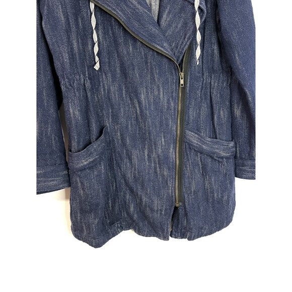 CAbi Denim Blue#5100 Adventure Anorak Hooded Denim Zip Up Jacket Size S - Picture 5 of 8